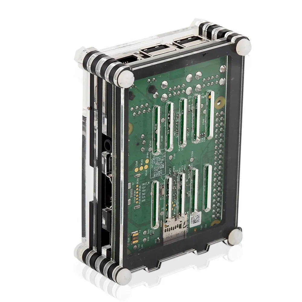 Raspberry Pi 2 3.5 Zoll LCD Touch Screen Gehäuse transparent