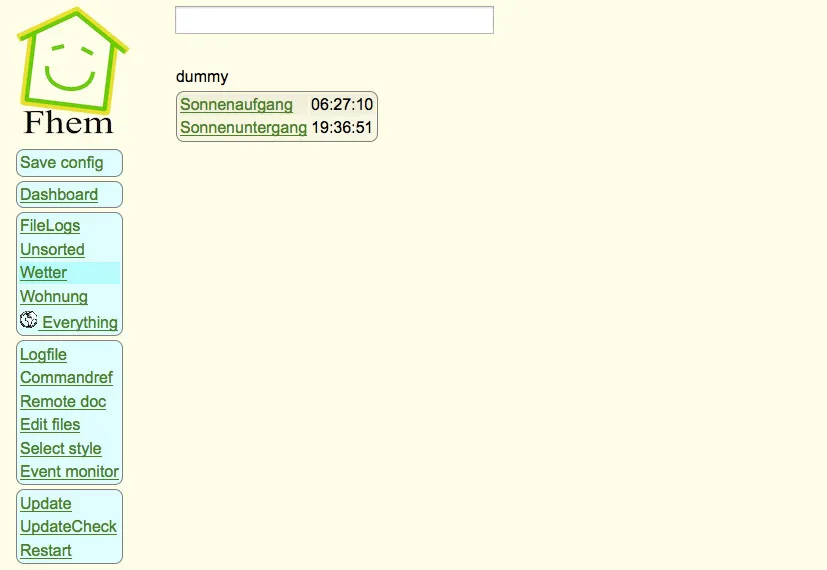 FHEM Sunrise Sunset Sundown Time