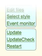 FHEM Neustart Update Button