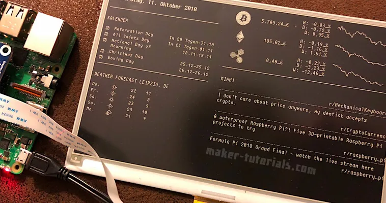 MagicMirror 7.5 eInk/ePaper Bilderrahmen mit einem Raspberry Pi Zero W #1
