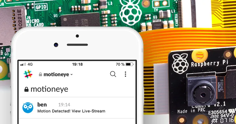 MotionEyeOs: Benachrichtigung bei Bewegungserkennung via Slack - motion push notification