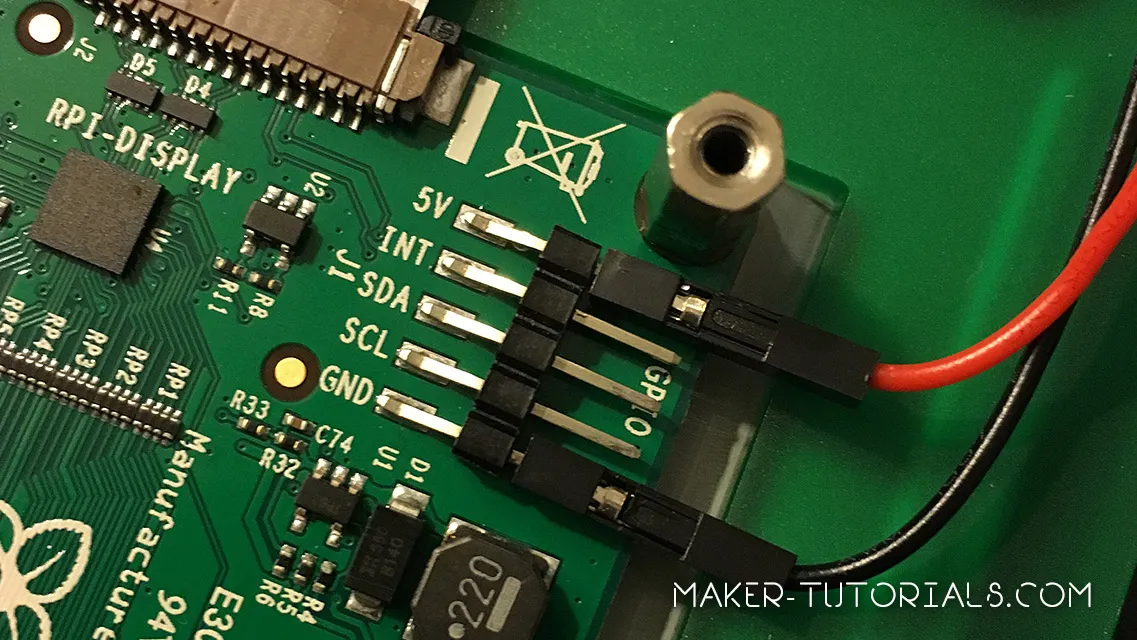 Raspberry Pi Touchscreen installieren 7 Zoll Touchscreen Jumper Kabel Stromversorgung