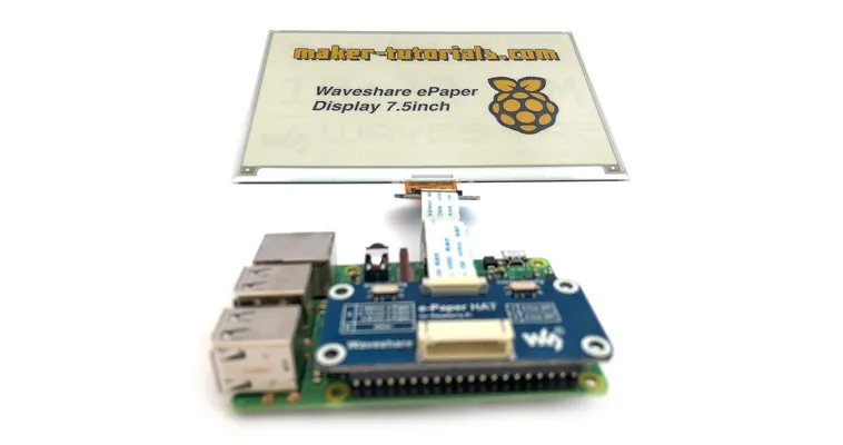 Waveshare Three Color E-Paper Display am Raspberry Pi 3 anschließen - eink driver hat