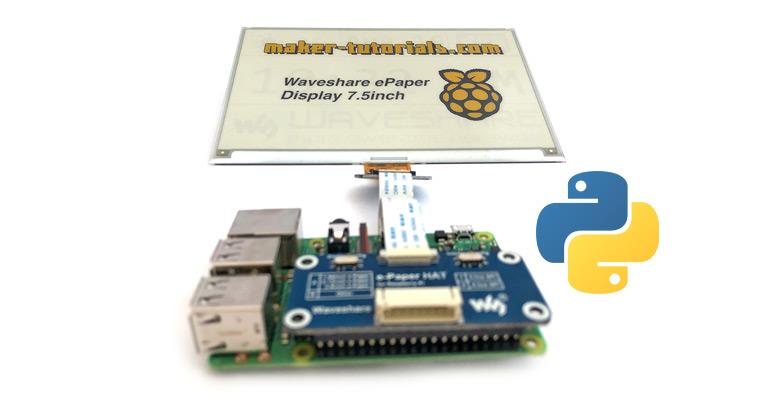 Waveshare e-Paper python Demo-Code auf dem Raspberry Pi 3 installieren ...