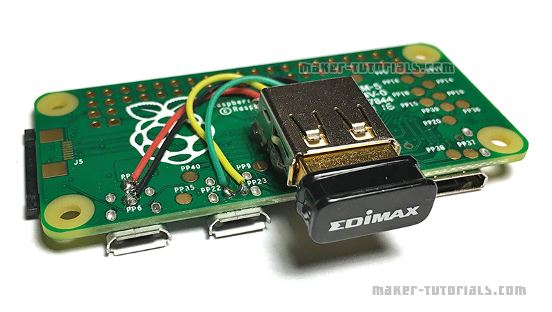 Raspberry Pi Zero USB Wifi WLAN Stick Dongle EDIMAX USB Type-A Buchse Female add erweitern anlöten