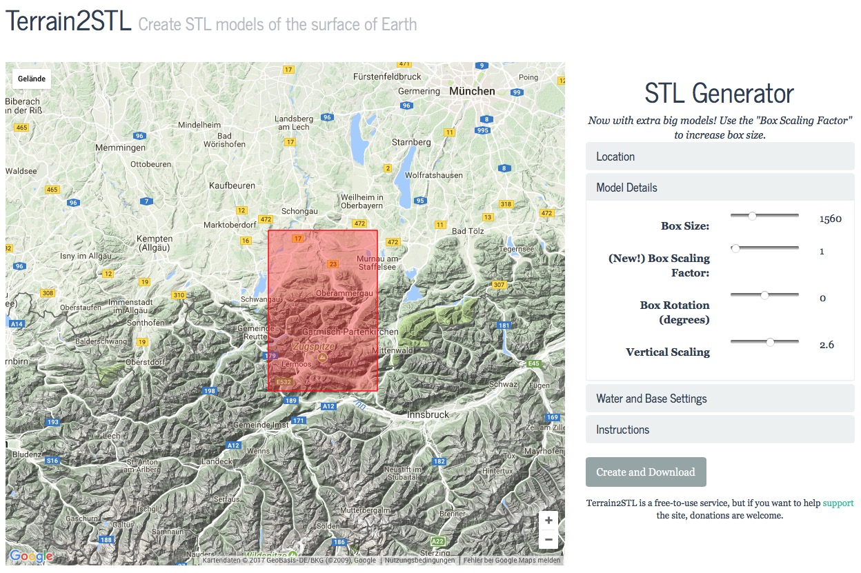 3d Landkarten Mit Dem 3d Drucker Erstellen Topographische Karte