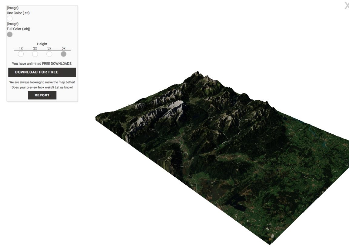 Create Your Own 3D Printed Topographical Map - mini mountain raised ...